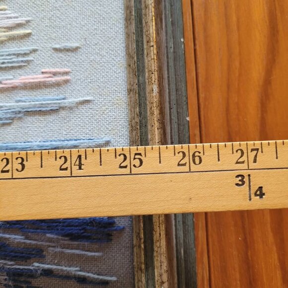 Beautiful Needlecraft of The Mermaid Finished Framed Crewel Signed VF 77 - Picture 8 of 10